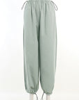 Casual Drawstring Waist Cargo Pants for Women