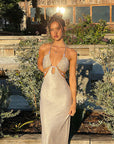 Summer Sexy Backless Dress with Chain Design