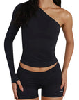 Stylish Long Sleeve T-Shirt and Shorts Set