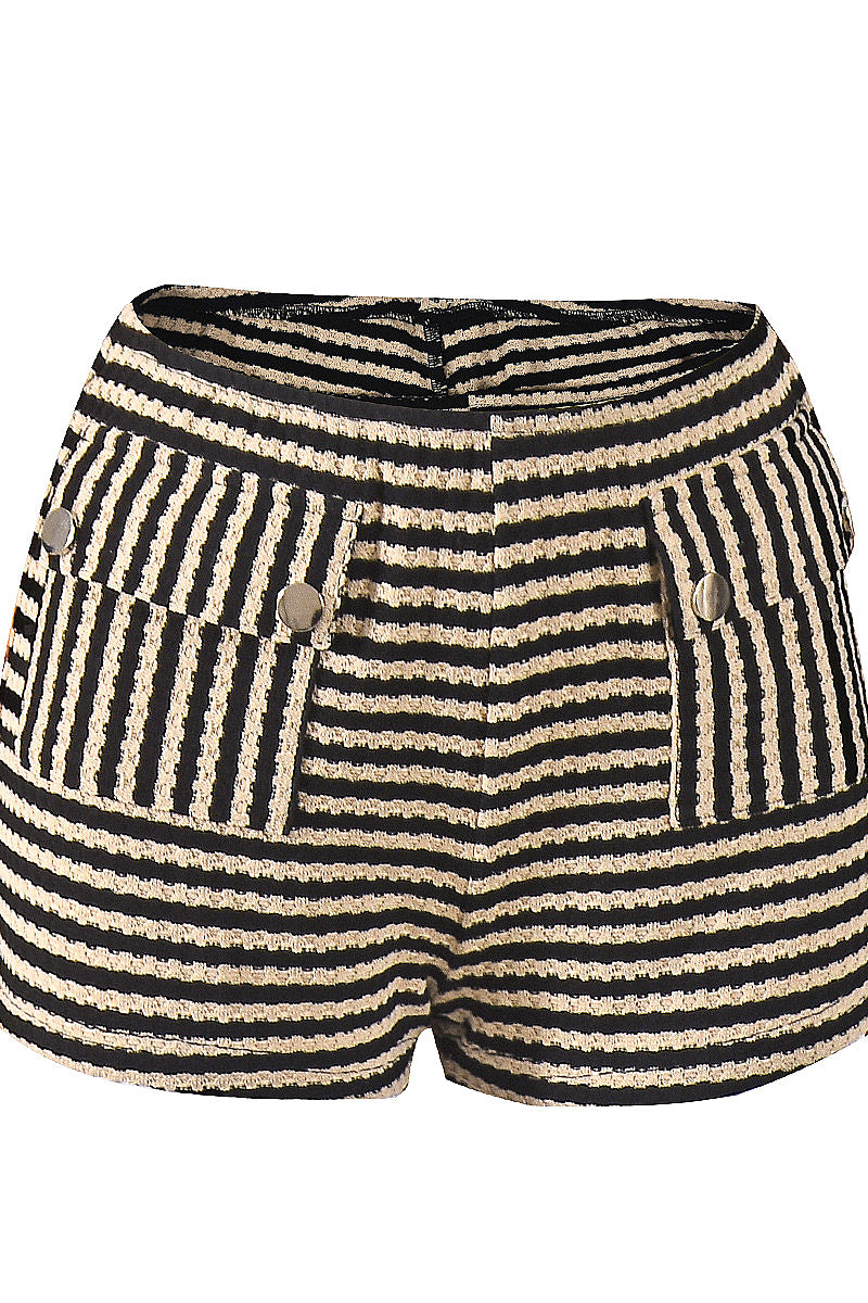 Spring Autumn Sexy Slim Fit Striped Hot Pants