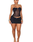 Fashionable Women's Two-Piece Set with Sheer Design