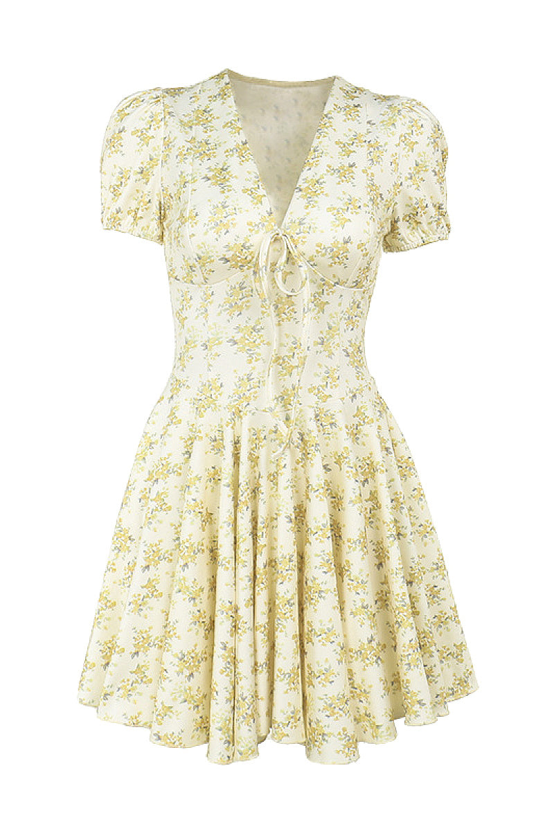 Fashion Floral V-Neck Dress for Summer