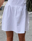 Summer Casual White Cotton Linen Dress