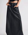 Vintage A-Line Denim Skirt for Women