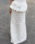 Elegant White Lace A-Line Skirt for Women