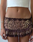 2026 Spring Y2K Women's Sexy Drawstring Mini Skirt