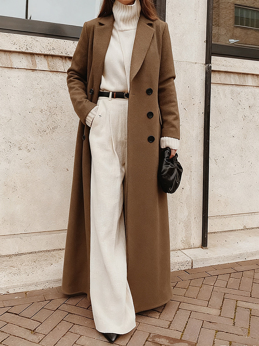 2026 Autumn Winter Women's Long Solid Color Coat