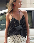 Elegant Satin Cami Top with Ruching