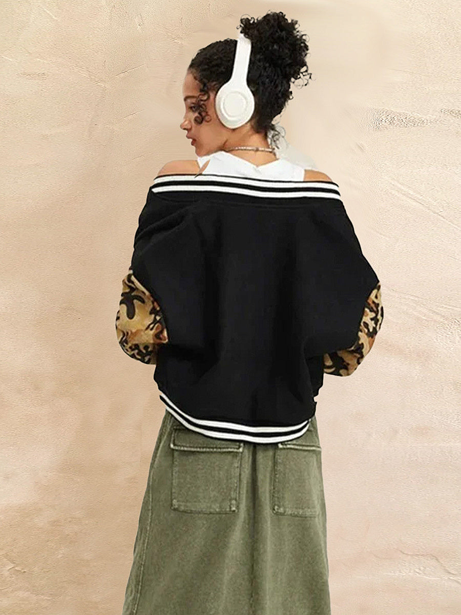 Trendy Women's Color Block Cardigan for Fall