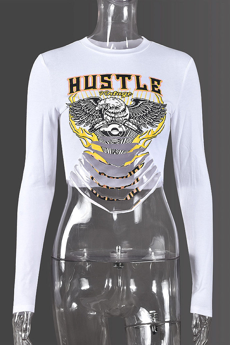 Stylish Cropped Long Sleeve T-Shirt for Women