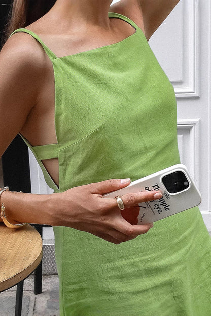 Céline Square-Neck Summer Dress