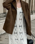 Winter Vintage Suede Jacket for Women