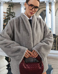 Fashionable Long Sleeve Faux Mink Coat for Women