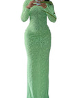 Classic Long Sleeve Velvet Dress for Women