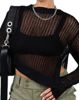 Sexy Sheer Knit Sweater for Women