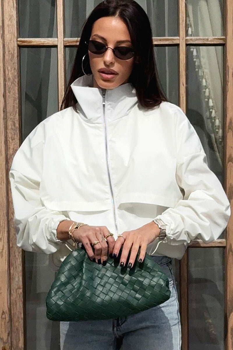 Stylish Stand Collar Windbreaker Jacket for Autumn
