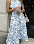 Stylish Floral Print A-Line Dress for Casual Commute