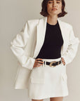 Stylish White Two-Piece Set for Office Wear