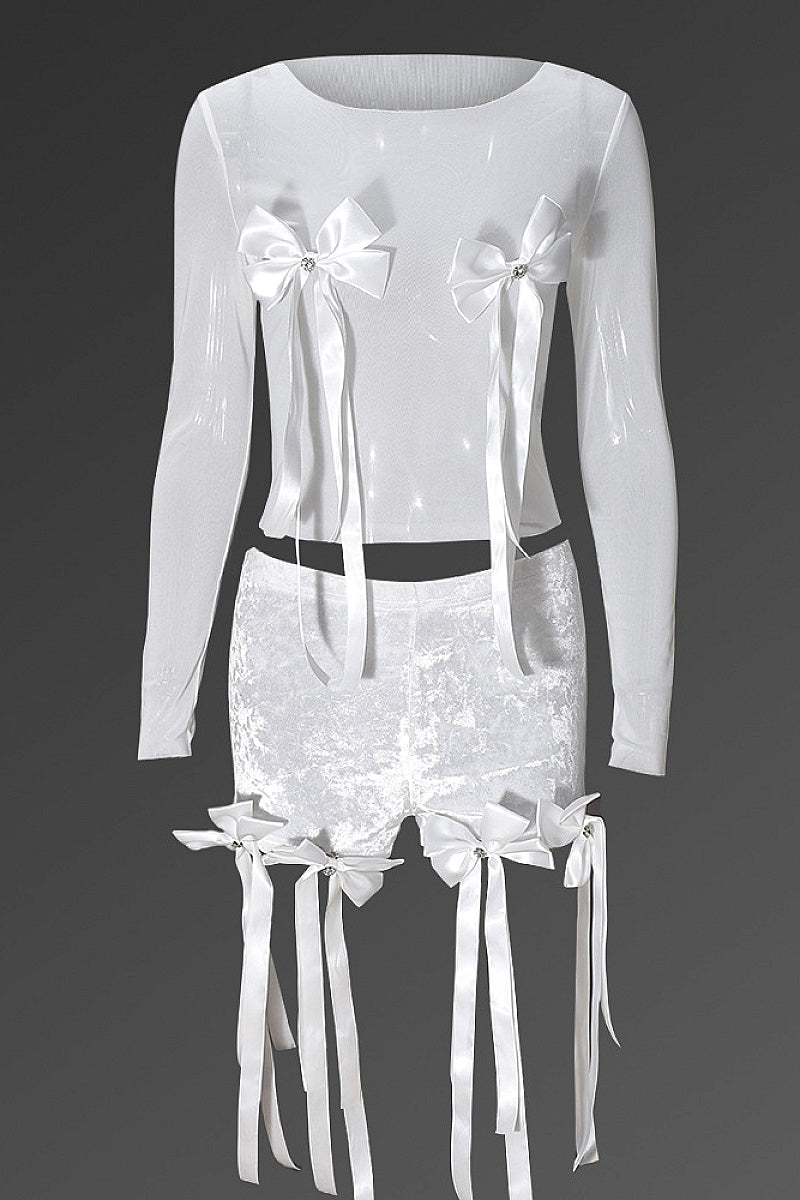 3D Butterfly Print Loose Top and Shorts Set